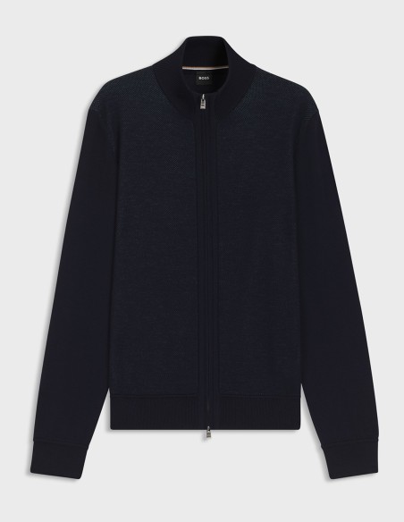 ZIP-UP CARDIGAN IN VIRGIN WOOL