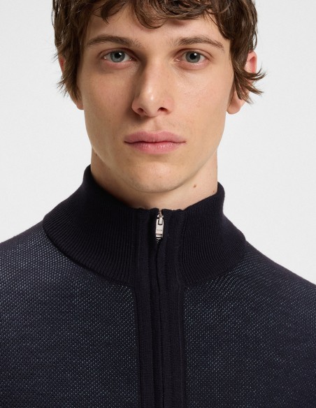 ZIP-UP CARDIGAN IN VIRGIN WOOL