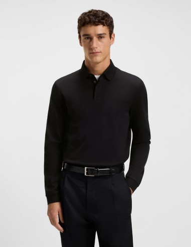 MERCERISED-COTTON POLO SHIRT WITH... MERCERISED-COTTON POLO SHIRT WITH...