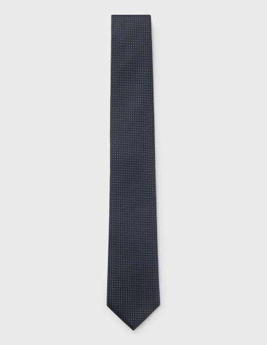 SILK-BLEND TIE WITH MICRO PATTERN