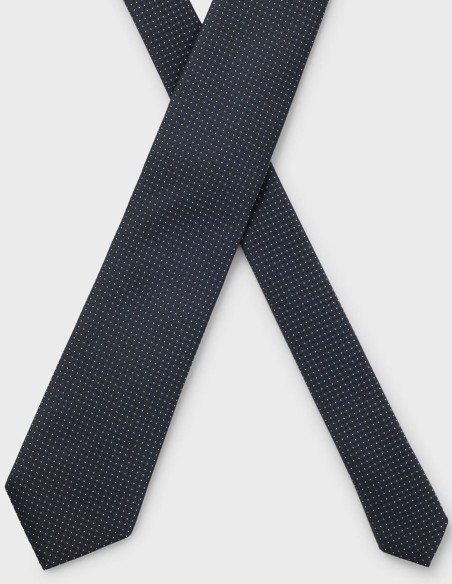 SILK-BLEND TIE WITH MICRO PATTERN