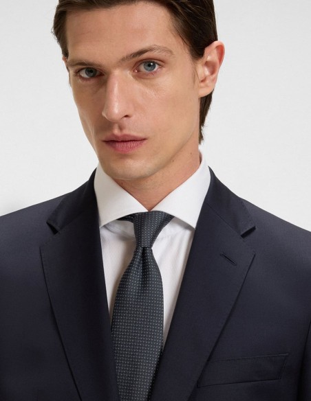 SILK-BLEND TIE WITH MICRO PATTERN