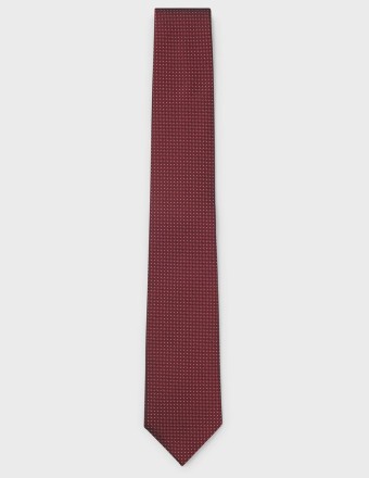 SILK-BLEND TIE WITH MICRO...