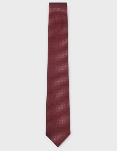 SILK-BLEND TIE WITH MICRO PATTERN