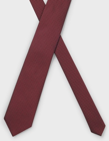 SILK-BLEND TIE WITH MICRO PATTERN