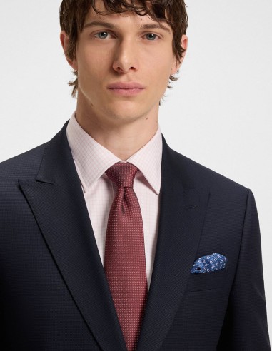 SILK-BLEND TIE WITH MICRO PATTERN