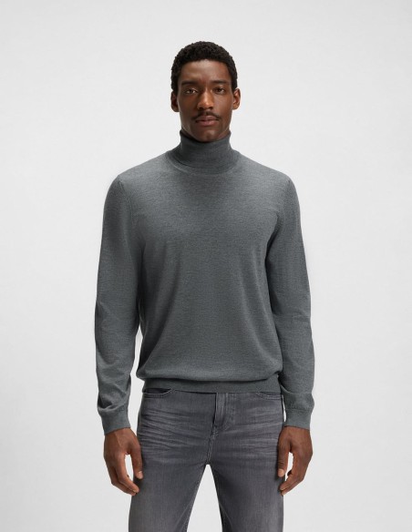 SLIM FIT ROLLNECK SWEATER IN VIRGIN WOOL