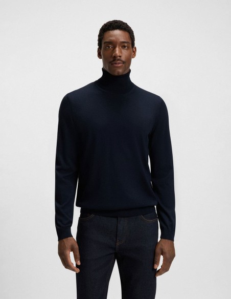 SLIM FIT ROLLNECK SWEATER IN VIRGIN WOOL