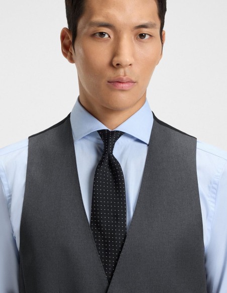 SLIM FIT WAISTCOAT IN VIRGIN-WOOL SERGE