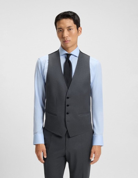 SLIM FIT WAISTCOAT IN VIRGIN-WOOL SERGE