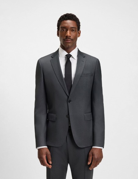 SLIM FIT SUIT JACKET IN VIRGIN- WOOL SERGE