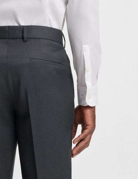 SLIM FIT TROUSERS IN VIRGIN-WOOL SERGE