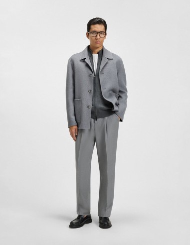 ZIP-UP WOOL CARDIGAN WITH EMBROIDERED...