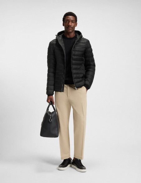 PADDED JACKET WATER-REPELLENT WITH DETACHABLE HOOD