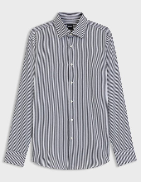 SLIM FIT EASY IRON STRIPED COTTON SHIRT