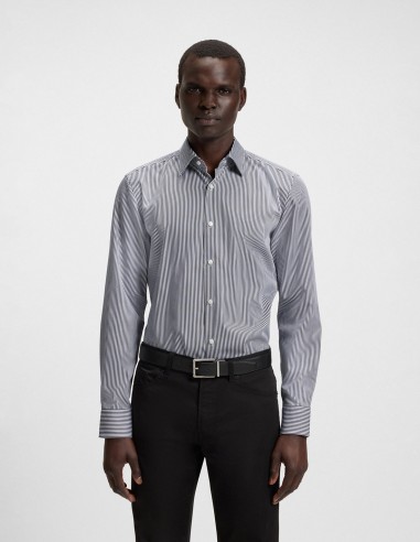 SLIM FIT EASY IRON STRIPED COTTON SHIRT