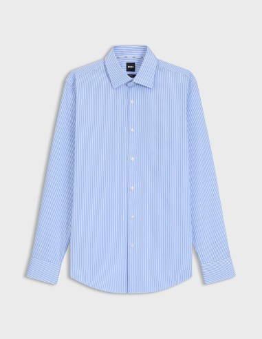 SLIM FIT EASY IRON STRIPED COTTON SHIRT