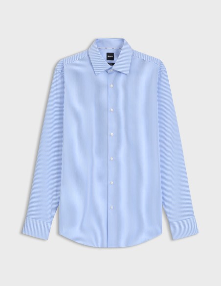 SLIM FIT EASY IRON STRIPED COTTON SHIRT