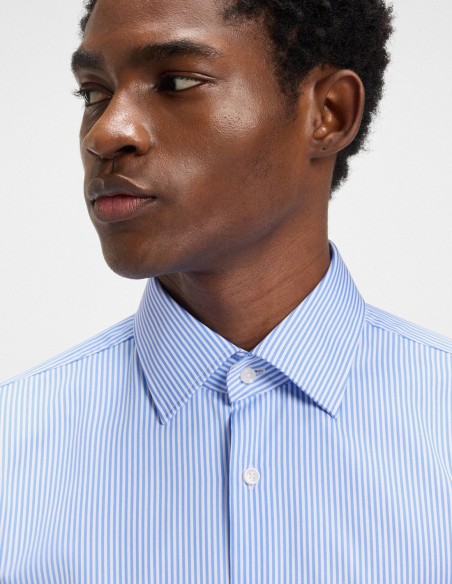 SLIM FIT EASY IRON STRIPED COTTON SHIRT