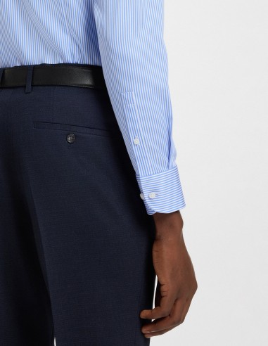 SLIM FIT EASY IRON STRIPED COTTON SHIRT