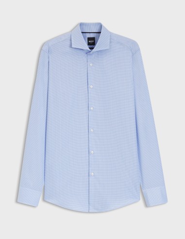 SLIM FIT MICRO-PATTERNED COTTON TWILL...