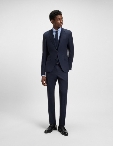 SLIM FIT MICRO-PATTERNED COTTON TWILL...