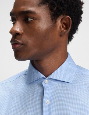 SLIM FIT MICRO-PATTERNED COTTON TWILL...