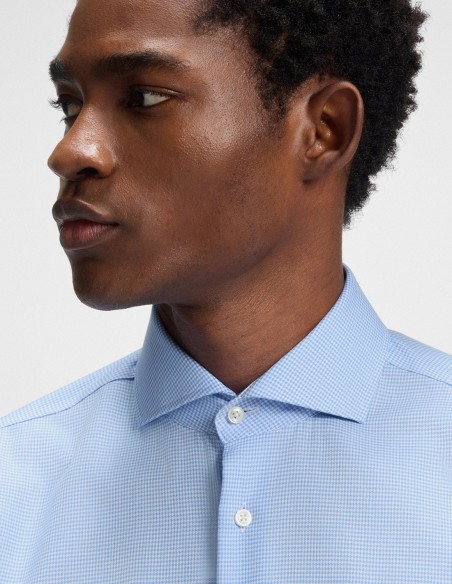 ΠΟΥΚΑΜΙΣΟ MICRO-PATTERNED COTTON TWILL SLIM FIT