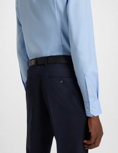 SLIM FIT MICRO-PATTERNED COTTON TWILL...
