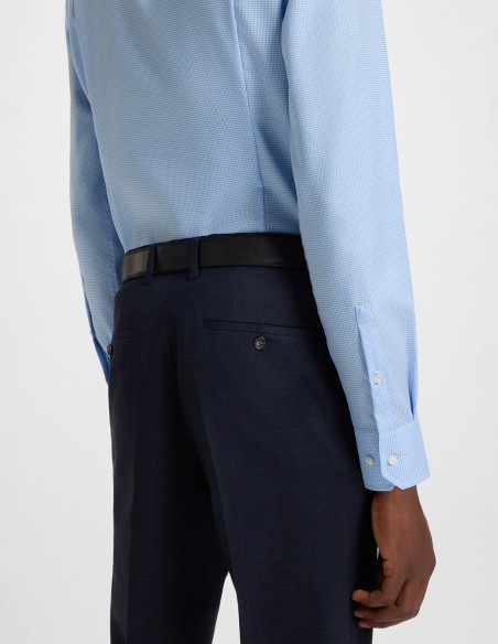 ΠΟΥΚΑΜΙΣΟ MICRO-PATTERNED COTTON TWILL SLIM FIT