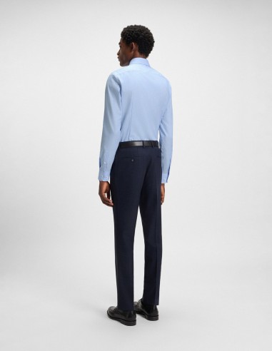 SLIM FIT MICRO-PATTERNED COTTON TWILL...