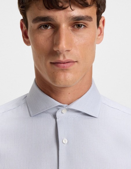 REGULAR FIT WRINKLE-RESISTANT COTTON DOBBY SHIRT