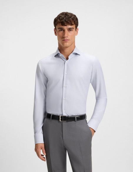 REGULAR FIT WRINKLE-RESISTANT COTTON DOBBY SHIRT