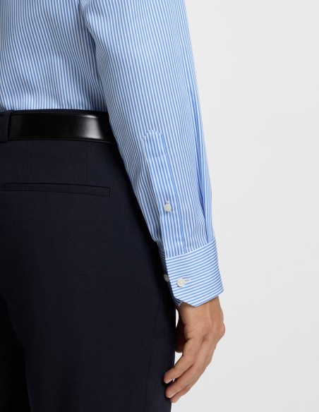 ΠΟΥΚΑΜΙΣΟ STRIPED COTTON SATIN REGULAR FIT