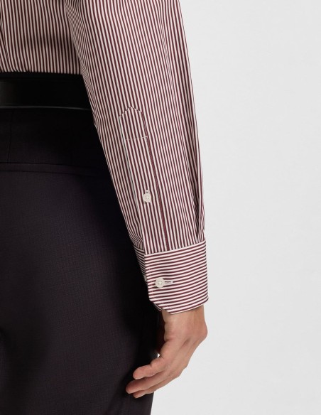 ΠΟΥΚΑΜΙΣΟ STRIPED COTTON SATIN REGULAR FIT