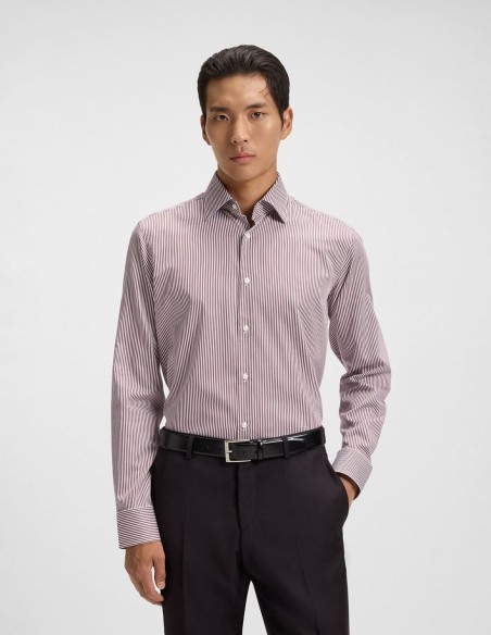 ΠΟΥΚΑΜΙΣΟ STRIPED COTTON SATIN REGULAR FIT