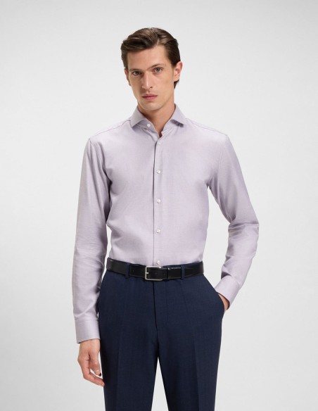 REGULAR FIT SHIRT IN PRINTED COTTON TWILL