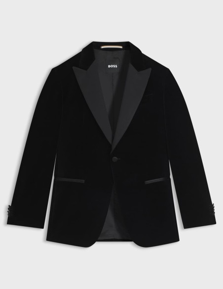 SLIM FIT TUXEDO JACKET IN COTTON VELVET