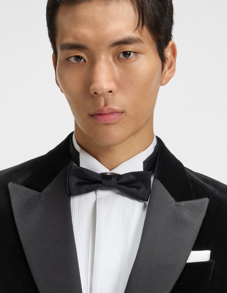 SLIM FIT TUXEDO JACKET IN COTTON VELVET