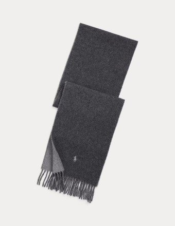 REVERSIBLE WOOL-BLEND SCARF