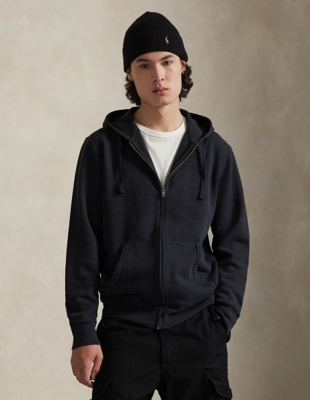 GARMENT-DYED FLEECE FULL-ZIP HOODIE