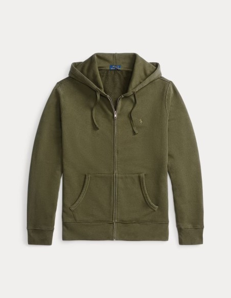 GARMENT-DYED FLEECE FULL-ZIP HOODIE