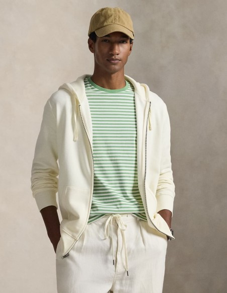 GARMENT-DYED FLEECE FULL-ZIP HOODIE