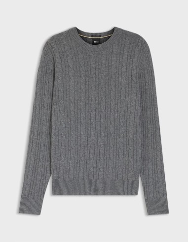CABLE-KNIT SWEATER IN WOLL & CASHMERE