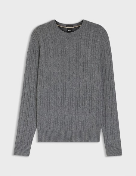 CABLE-KNIT SWEATER IN WOLL & CASHMERE