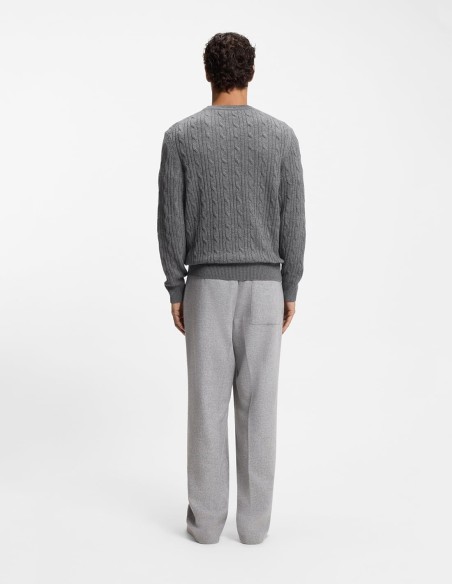 CABLE-KNIT SWEATER IN WOLL & CASHMERE