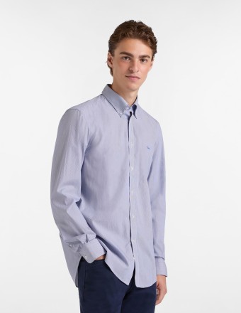 MICROSTRIPE SHIRT WITH...