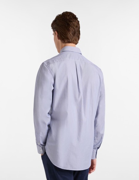 MICROSTRIPE SHIRT WITH DACHSHUND