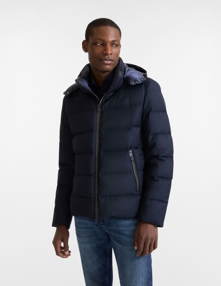 TECHNICAL WOOL PUFFER WITH HOOD
