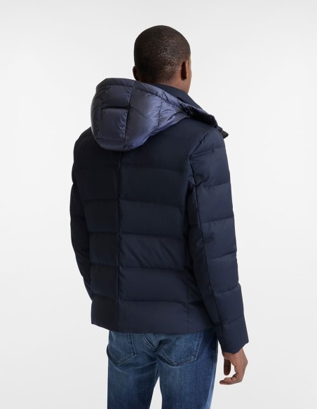 TECHNICAL WOOL PUFFER WITH HOOD